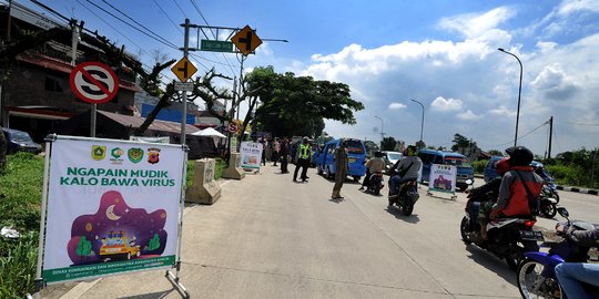 Antisipasi Pemudik, Polisi Dirikan Dua Pos Penyekat di Hargodumilah-Bedoyo