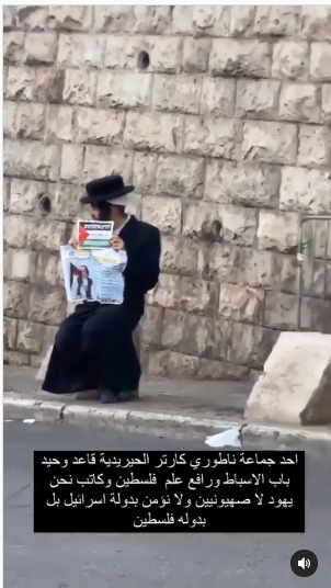 pria yahudi ini demo sendirian dukung palestina