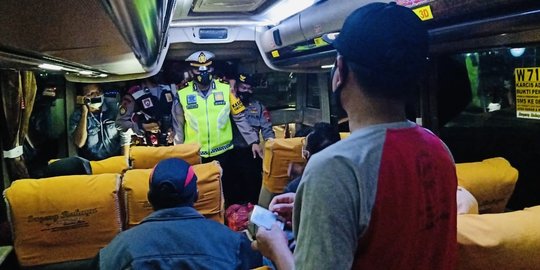 Penyekatan di Prambanan, Dua Bus Pemudik Diminta Putar Balik