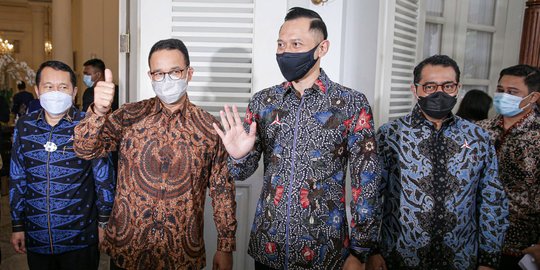 AHY Sambangi Anies Baswedan di Balai Kota