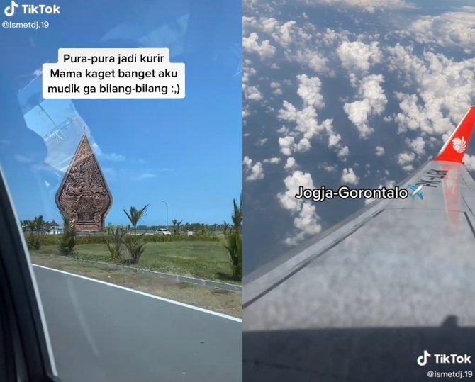 momen pria nyamar jadi kurir demi beri kejutan ibunda