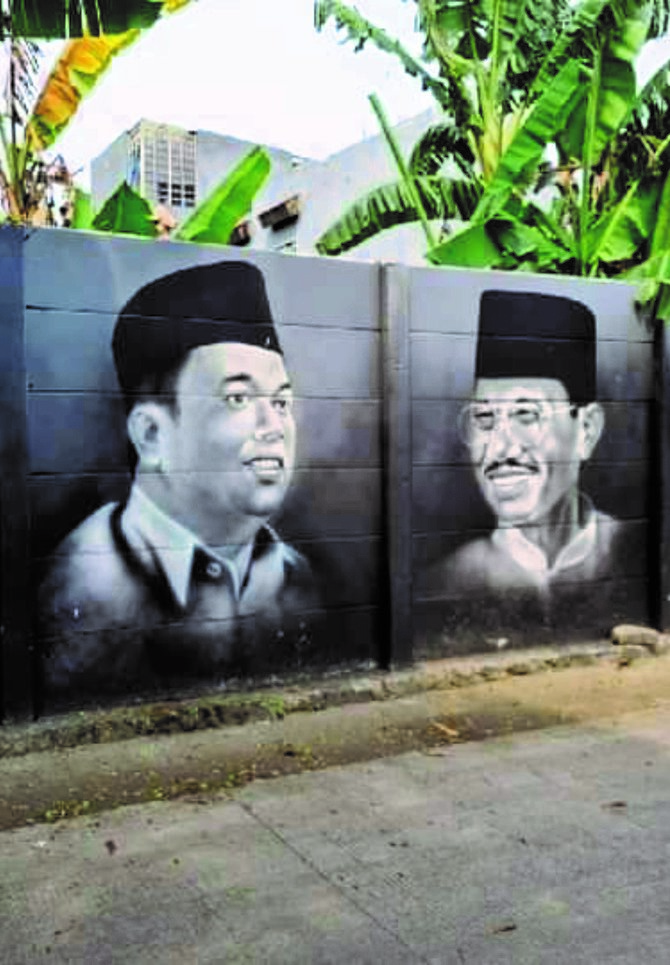 mural pahlawan nasional menghiasi tembok cipondoh tangerang