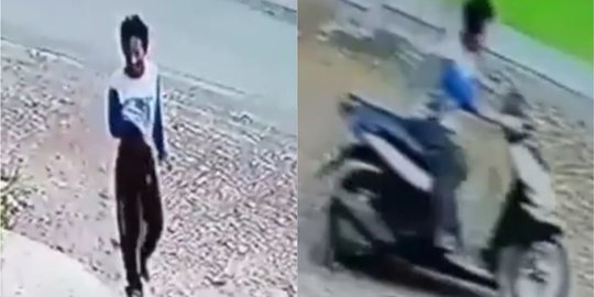 Pura-pura Gila, Pria Ini Tertangkap CCTV Curi Motor Milik Warga di Labura
