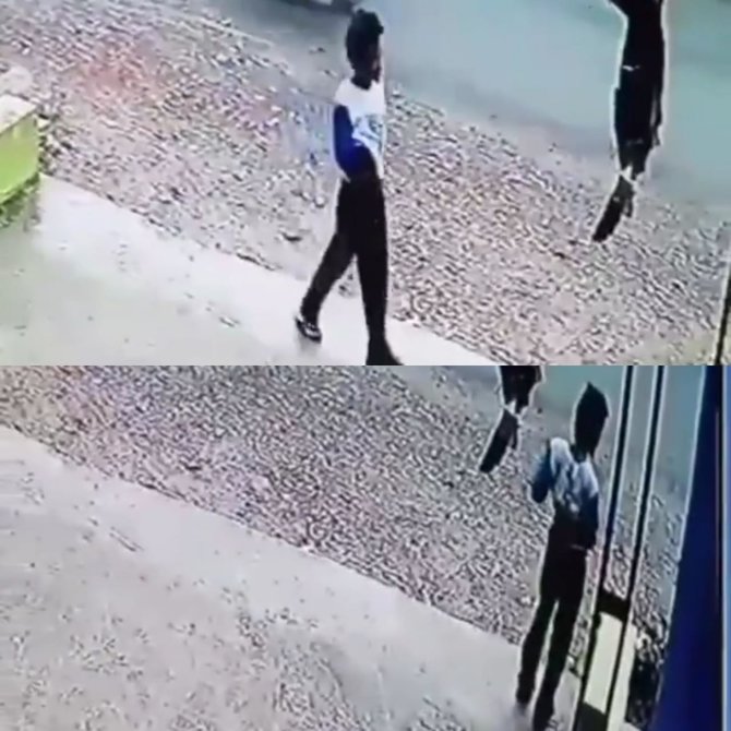 pura pura gila pria ini tertangkap cctv curi motor milik warga di labura