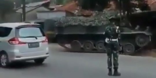 TNI Bantah Viral Tank Dikerahkan Adang Pemudik di Perbatasan Bogor-Bekasi