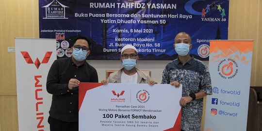 Wuling Gandeng Forwot untuk Ramadhan Care 2021, Donasikan 100 Paket Sembako