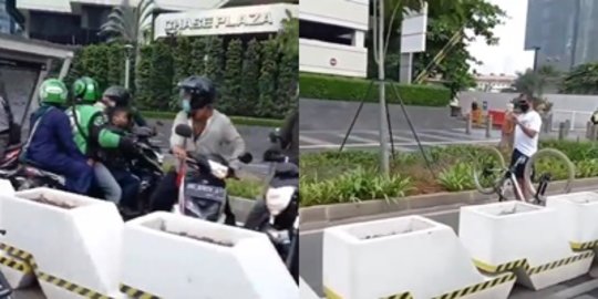 Pesepeda Bernyali Besar, Seorang Diri Adang Puluhan Pemotor Salah Jalur