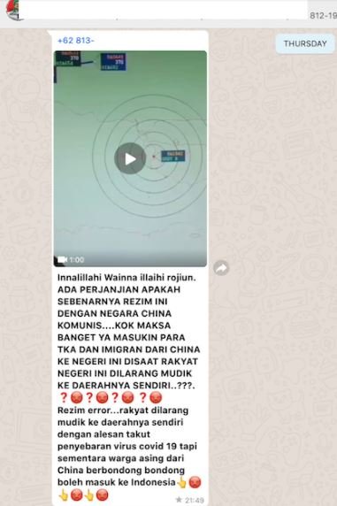 hoaks radar tangkap pesawat rombogan wna