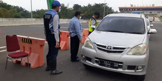 H+1 Lebaran, 123 Mobil di Exit Tol Madyopuro Dilarang Masuk Kota Malang