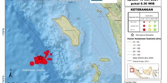 36 Gempa Susulan Terjadi di Nias Barat Sejak Jumat hingga Sabtu Pagi