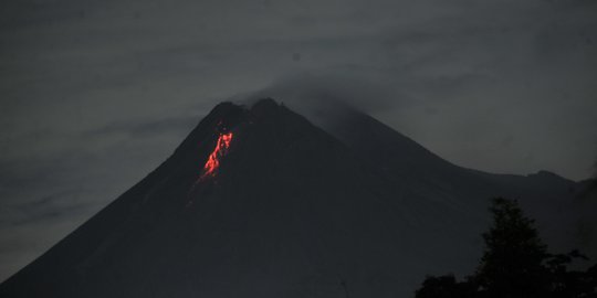 Merapi Muntahkan Guguran Lava Pijar Sejauh 1 Km ke Hulu Kali Krasak dan Boyong