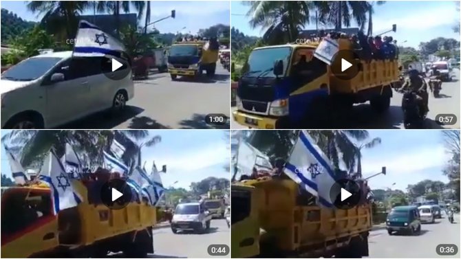 konvoi mobil berbendera israel