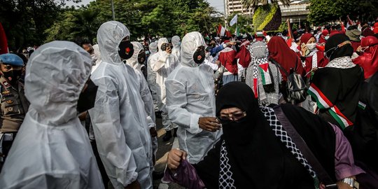 Satgas Covid-19 Turut Jaga Aksi Demo Mendukung Palestina