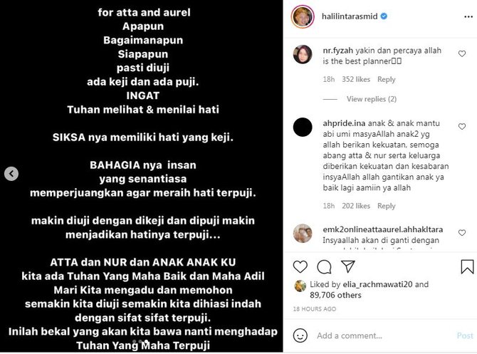 Aurel Hermansyah Keguguran Ayah Atta Halilintar Beri Pesan Ini Merdeka Com