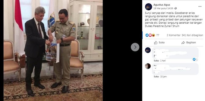 hoaks foto anies baswedan disebut donasikan gajinya untuk palestina