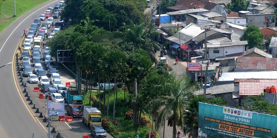 Libur Lebaran Usai, Kawasan Puncak Terpantau Masih Macet