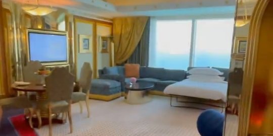 Potret Kamar Hotel Bintang 7 yang Ditempati Anang Ashanty di Dubai, Berlapis Emas!