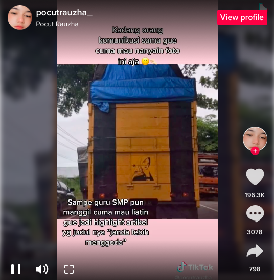 wajahnya kerap dipasang di belakang truk begini curhatan cut rauzha yang viral