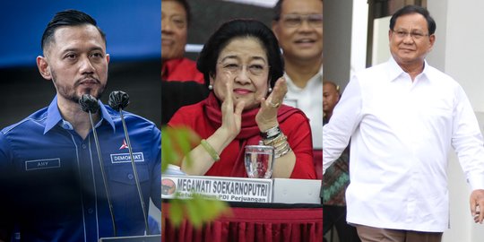 Tiga Besar Ketum Parpol Capres 2024 Versi Puspoll: Prabowo, AHY dan Megawati