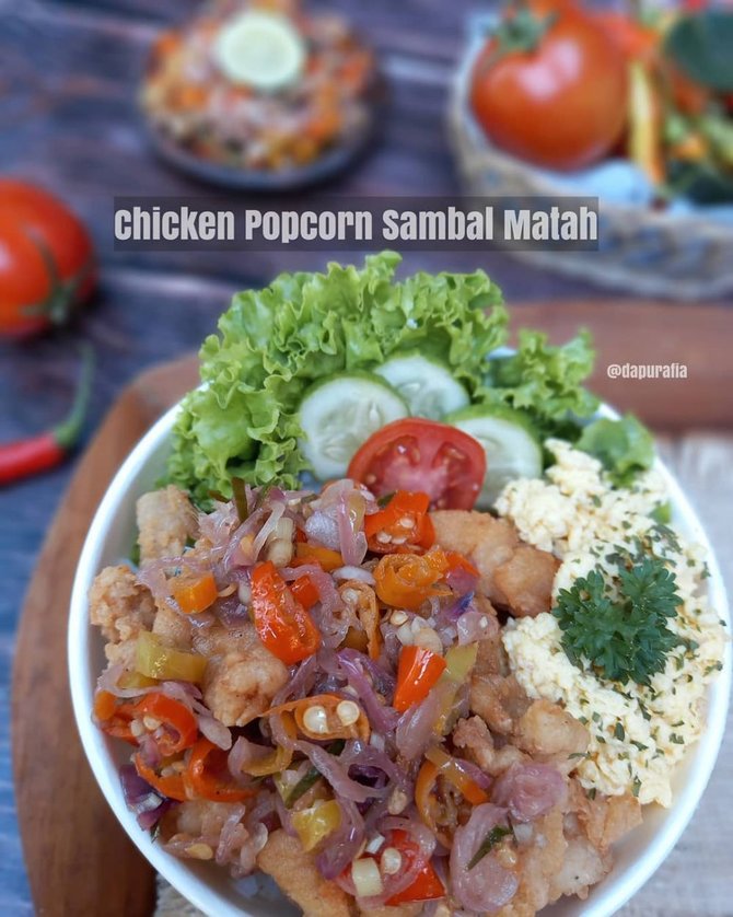 chicken popcorn sambal matah