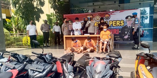 Gasak Belasan Motor di Areal Persawahan, 3 Pencuri Ditembak