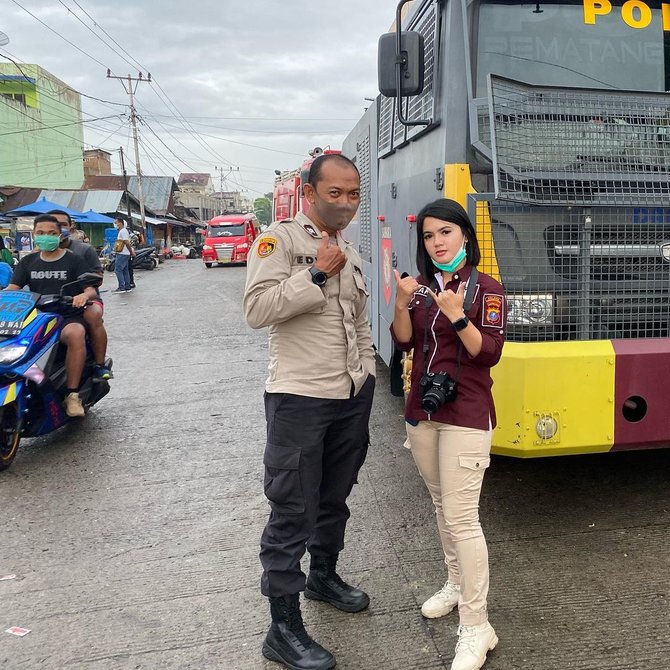 potret polwan cantik vani simbolon mau dijadikan aspri