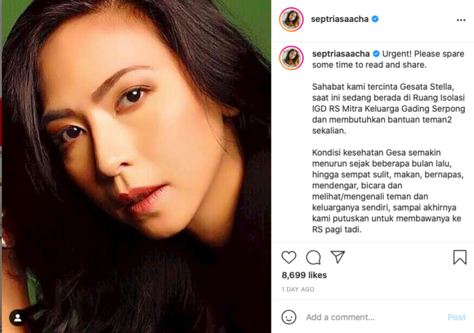 acha septriasa ungkap kondisi kesehatan gesata stella sempat sulit mengenali keluarga