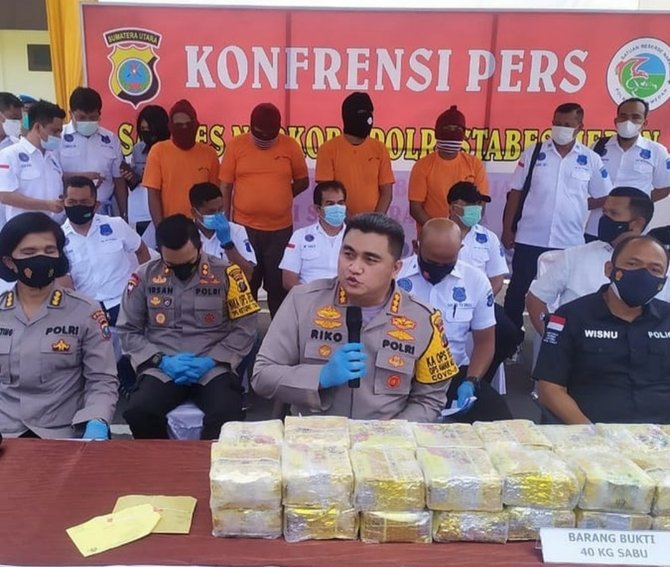 polisi gagalkan peredaran sabu 40 kg di medan pelaku akui dapat untung ratusan juta