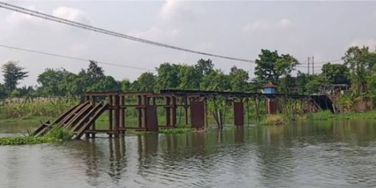 Ambruk Kena Hujan Deras, Ini Potret Jembatan Mrican Peninggalan Belanda di Kediri