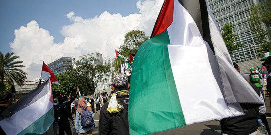 Massa Kembali Gelar Aksi Dukungan untuk Palestina