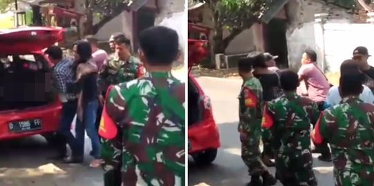 Pria Bertato Kejar Perwira TNI Sampai ke Koramil, Depan Tentara Keluarkan Sajam