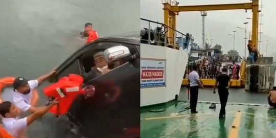 Ini Video Mobil Tercebur ke Danau Toba saat Menyeberang dari Kapal, 1 Orang Meninggal