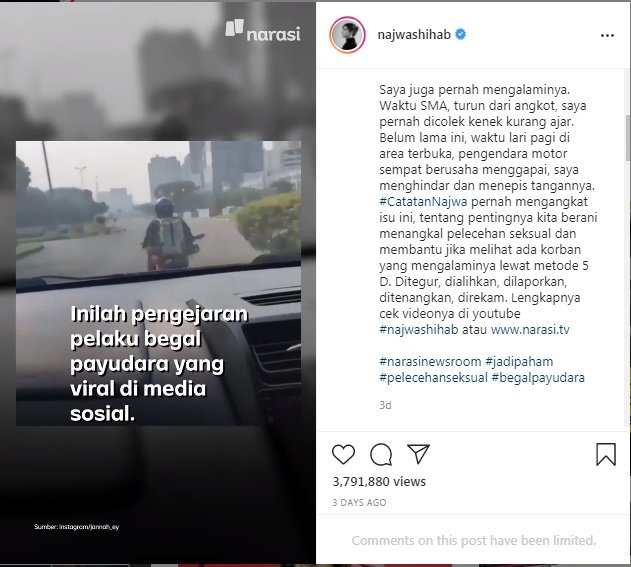 pernah alami pelecehan najwa shihab sampaikan pesan ini untuk berani menangkalnya