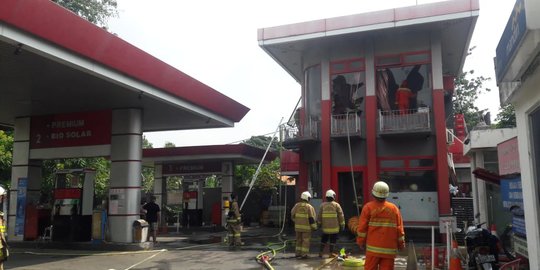 Polisi Selidiki Penyebab Kantor SPBU di Jakarta Pusat Terbakar