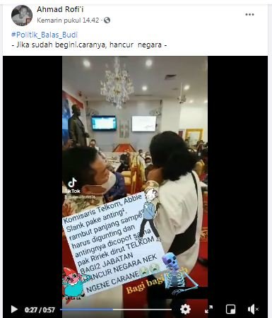 Cek Fakta Tidak Benar Video Dirut Telkom Potong Rambut Gondrong Abdee Slank Merdeka Com