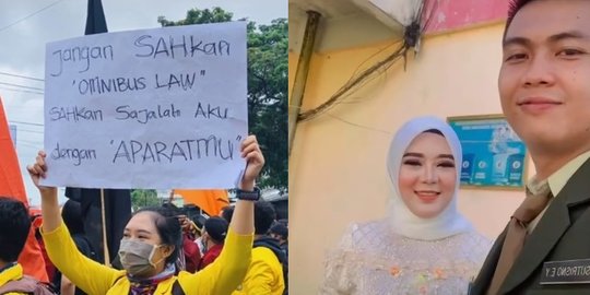 Minta 'Disahkan' dengan Aparat saat Demo, Wanita Ini Akhirnya Dinikahi Anggota TNI