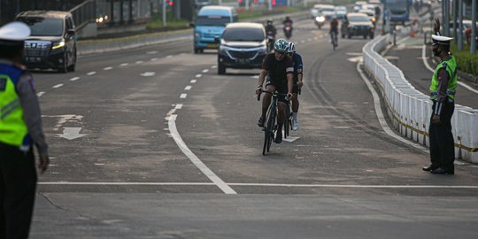 Uji Coba Road Bike di Jalan Sudirman-Thamrin Berjalan Lancar