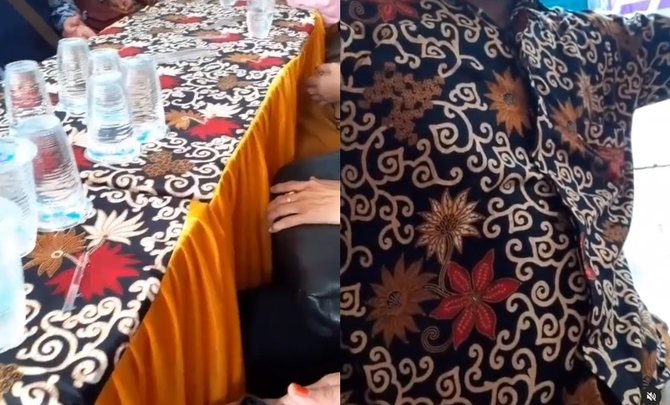 pria kondangan pakai batik baru sadar motifnya mirip taplak meja