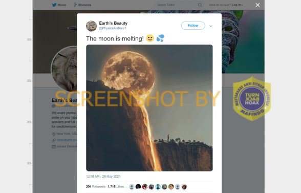 hoaks foto bulan saat meleleh