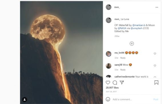 hoaks foto bulan saat meleleh