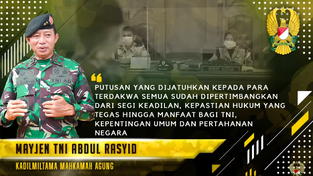 vonis lengkap 67 prajurit tni ad terlibat perusakan