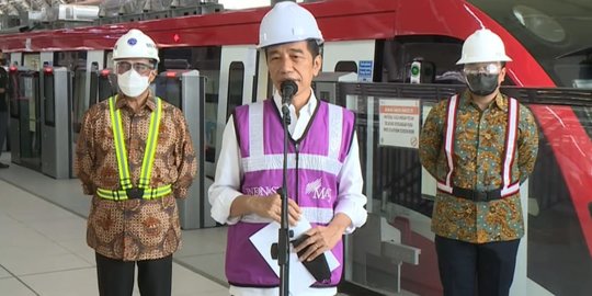 Jokowi Harap LRT Jabodebek Bisa Jadi Fondasi untuk Bangun Kereta untuk Negara Lain