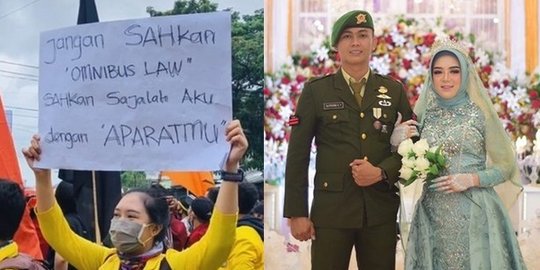 Perjalanan Cinta Luar Biasa Mahasiswi Demo Omnibus Law hingga Dinikahi Anggota TNI
