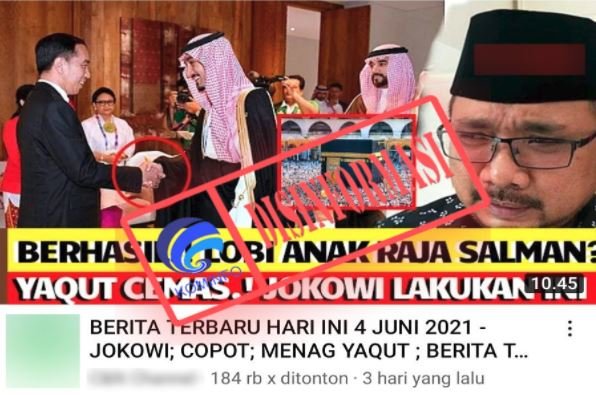 hoaks jabatan menag yaqut dicopot