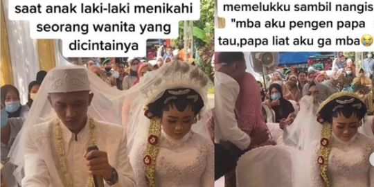 Aksi Pengantin Pria Usai Ijab Kabul Ini Bikin Haru, Menangis Ingin Orang Tuanya Hadir