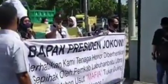 Sempat Viral Didemo Puluhan Tenaga Honorer, Ini Tanggapan Bupati Labura