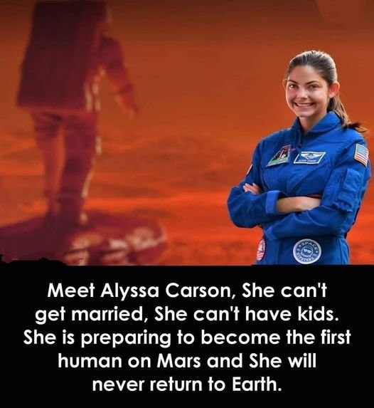 tidak benar alyssa carson manusia pertama di mars dan tak kembali ke bumi