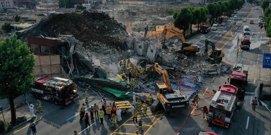 Bangunan Runtuh di Korea Selatan, 9 Orang Tewas