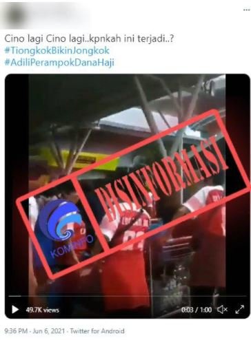 hoaks video wna china di indonesia dikaitkan dengan larangan haji