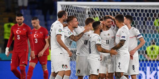 Italia Bantai Turki 3-0 di Laga Pembuka Euro 2020